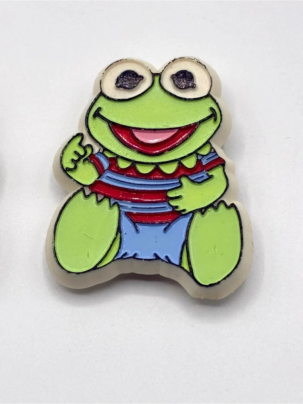 Vintage 1984 Kermit Frog Barrettes Pair Jim Henson Muppet Babies